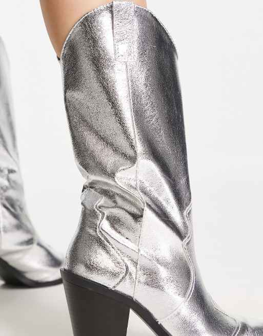 Asos hotsell silver boots