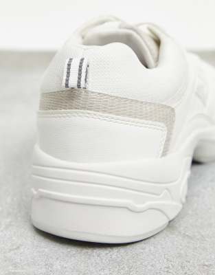 stradivarius white platform sneakers