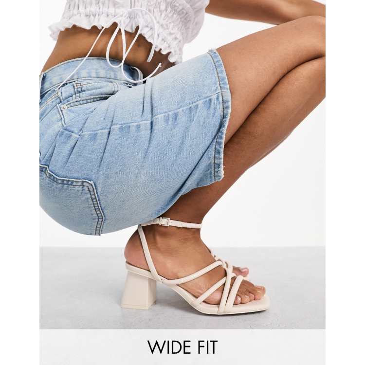 Wide fit best sale strappy block heels