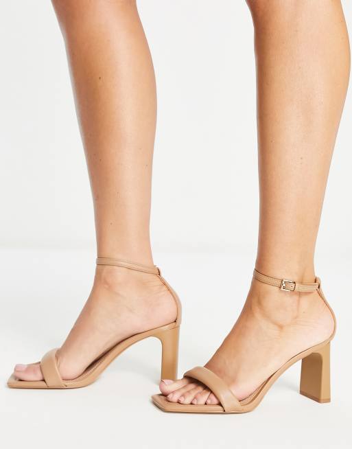 Wide fit tan on sale heels