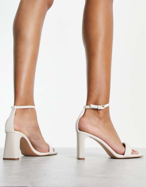 Wide fit 2025 white strappy heels