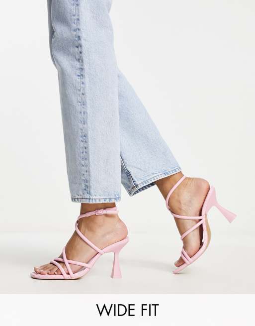 Pale pink heels wide fit best sale