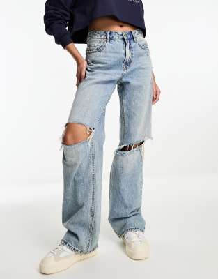 Stradivarius wide hot sale leg jeans