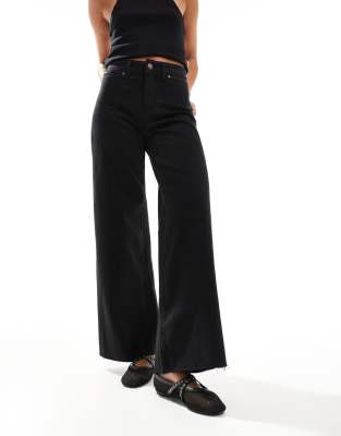 wide leg jean in black