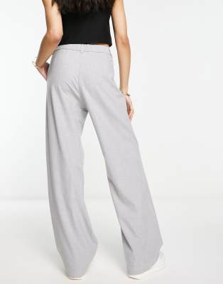Stradivarius Wide Leg Relaxed Dad Pant In Gray