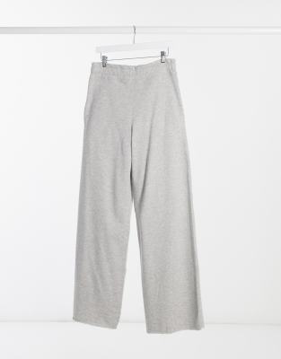 wide leg grey sweatpants