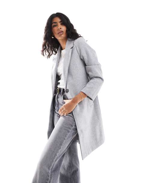 Stradivarius wool look jacket in gray - view 1