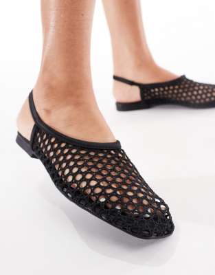 Stradivarius Woven Cut Out Pointed Toe Flats