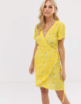 stradivarius yellow dress