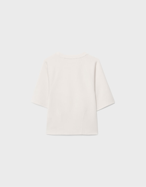 Stradivarius - Zacht T-shirt met korte mouwen in stone, 7 van 7