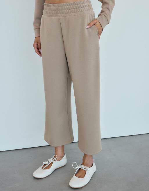 Stradivarius - Zachte culotte in beige, 2 van 4