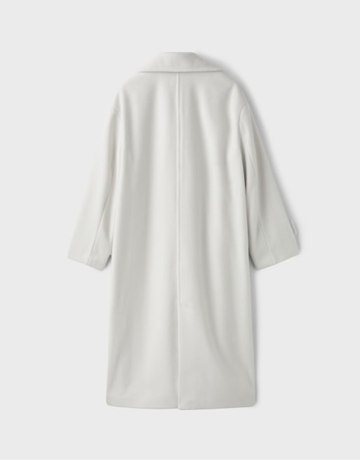 Stradivarius zachte oversized jas in wit, 7 van 7
