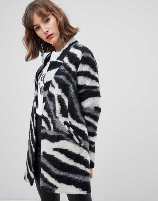 Topshop zebra outlet coat