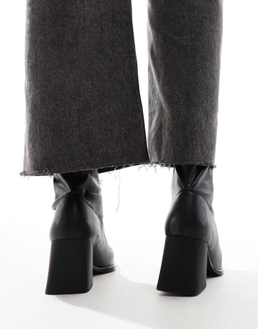  Zipper ankle Boots/Black Mango zip detail heeled ankle boots in black | ASOS main image 4