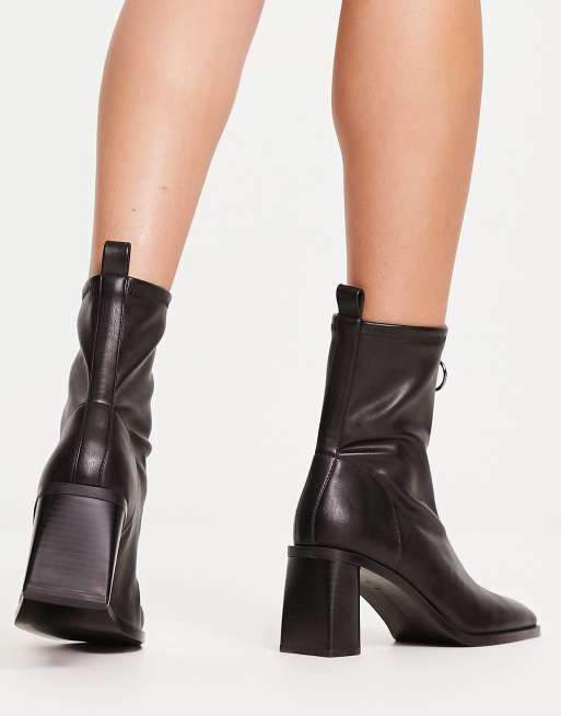 Zip front heeled on sale boots