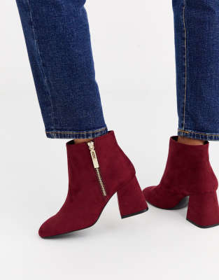 asos burgundy boots