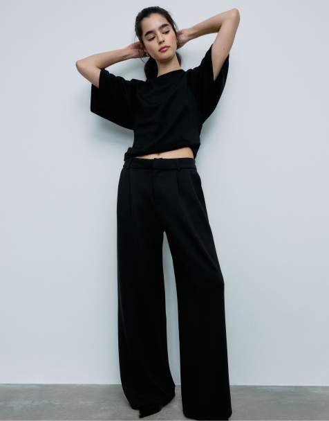 Stradivaruis sot touch smart co-ord in black - view 1