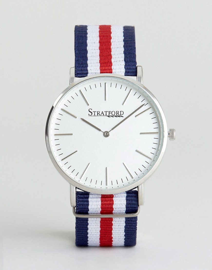 Stratford – Klocka med canvas armband-Flerfärgad