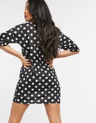 oversized polka dot dress