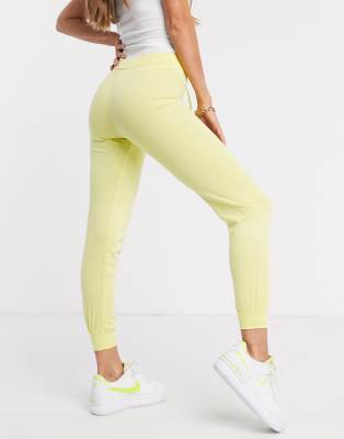 pastel yellow joggers