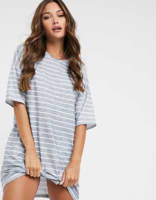 grey oversized t shirt dress
