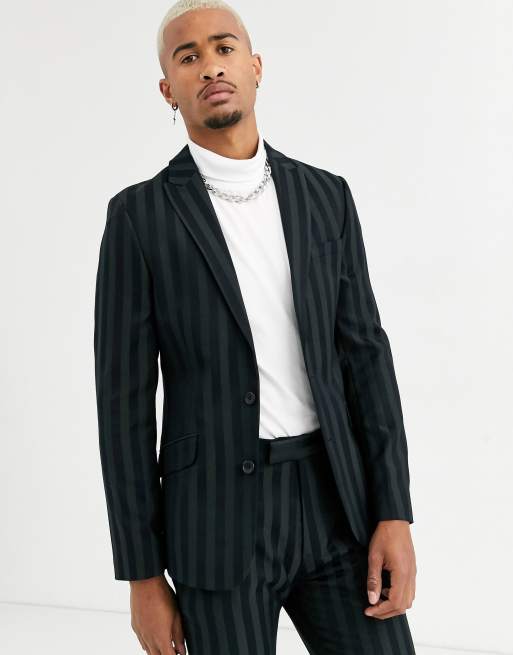 ASOS DESIGN – habit i skinny pasform med striber, 2 af 3