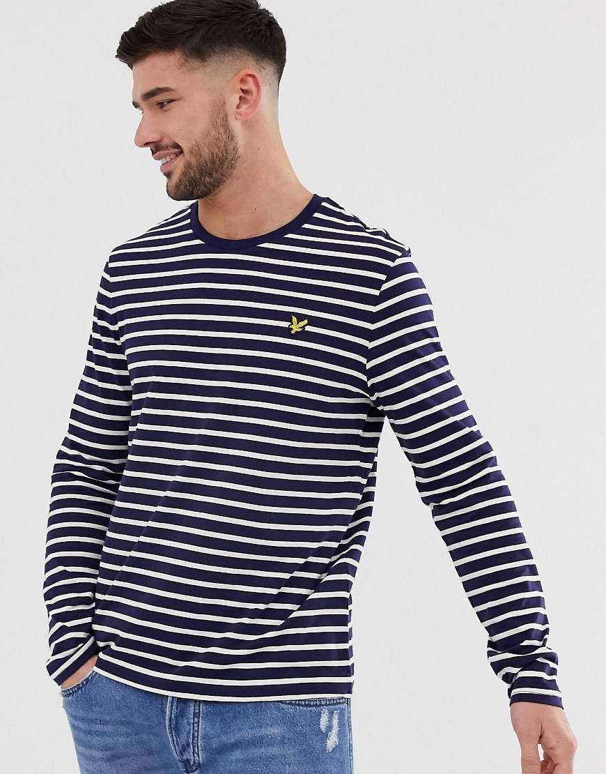 Stribet langærmet Breton t-shirt fra Lyle & Scott-Multifarvet