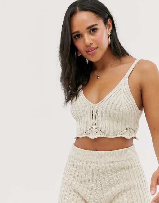 Hæklede shorts fra og hæklet bralet med trim fra ASOS DESIGN - del af sæt, 3 af 3