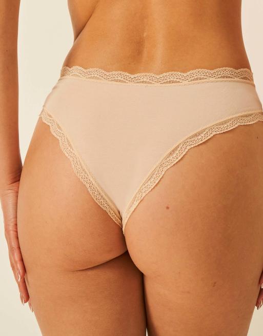 Stripe and Stare Discovery knicker pack in beige, 4 of 7