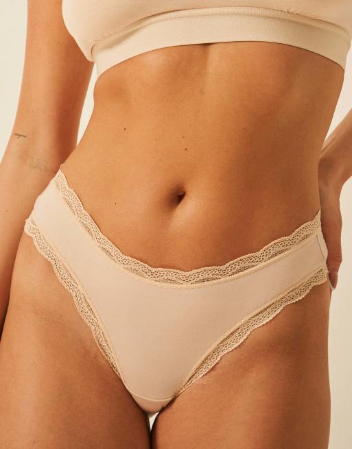 Stripe and Stare Discovery knicker pack in beige, 7 of 7