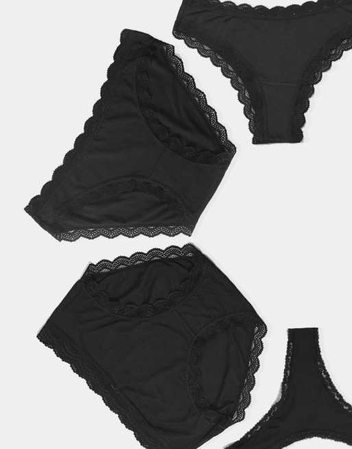 Stripe and Stare Discovery knicker pack in black, 5 of 7