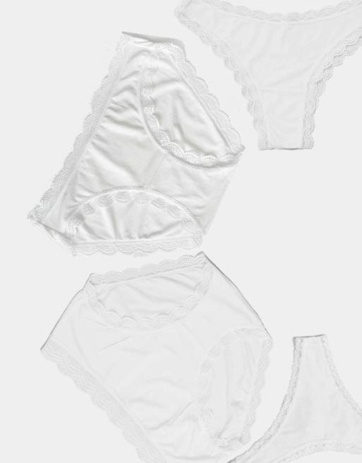 Stripe and Stare Discovery knicker pack in white, 5 of 7