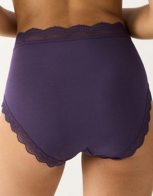 Stripe and Stare High rise knicker four pack in navy, 2 of 7