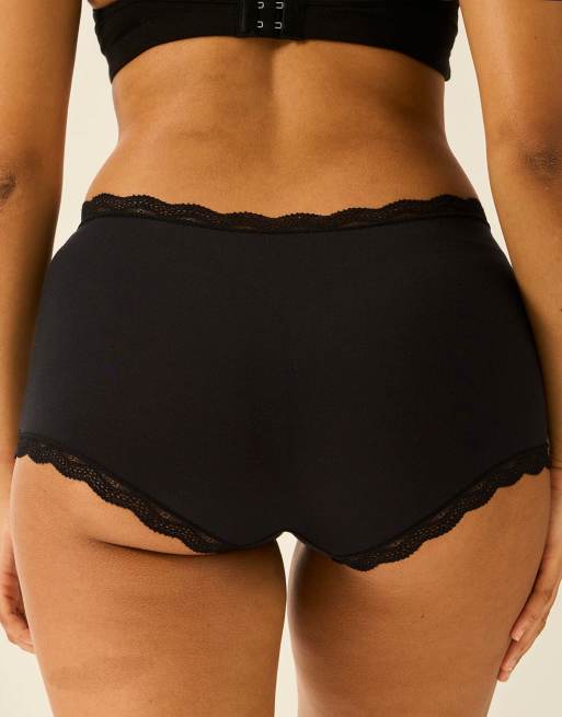 Stripe and Stare Hipster knicker four pack in black, 2 of 7