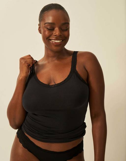Stripe and Stare Lace cami in black, 6 of 7