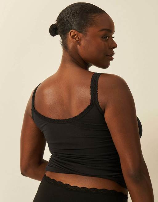 Stripe and Stare Lace cami in black, 7 of 7
