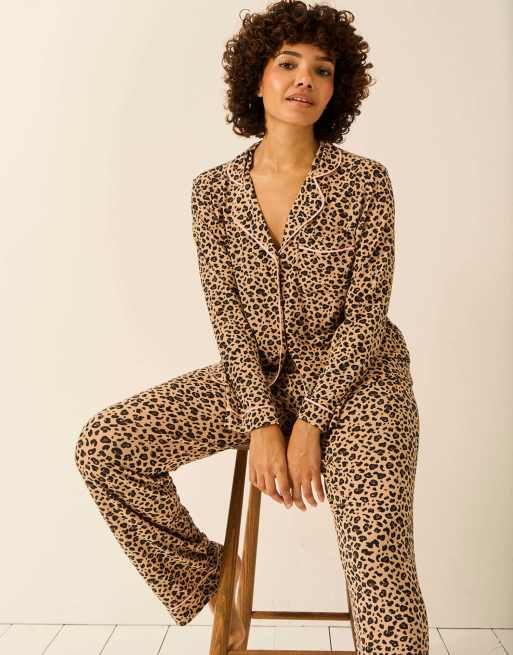 Stripe and Stare Long pyjama set in brown, 7 of 7
