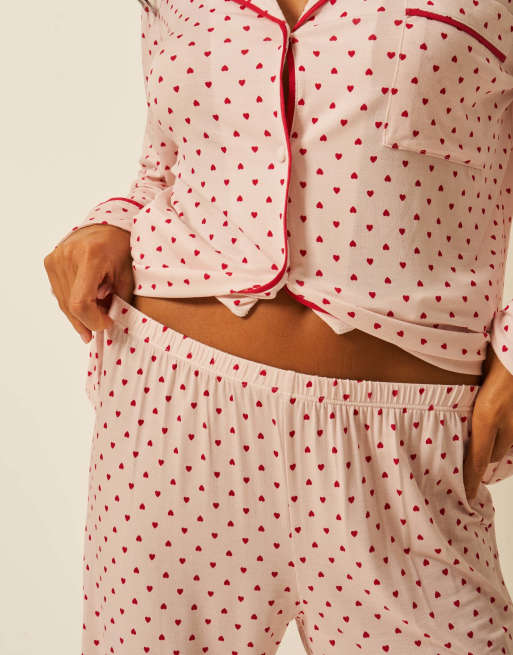 Stripe and Stare Long pyjama set in pink, 3 of 7