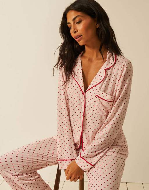 Stripe and Stare Long pyjama set in pink, 5 of 7