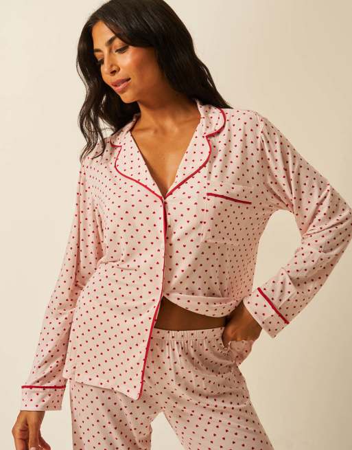 Stripe and Stare Long pyjama set in pink, 6 of 7