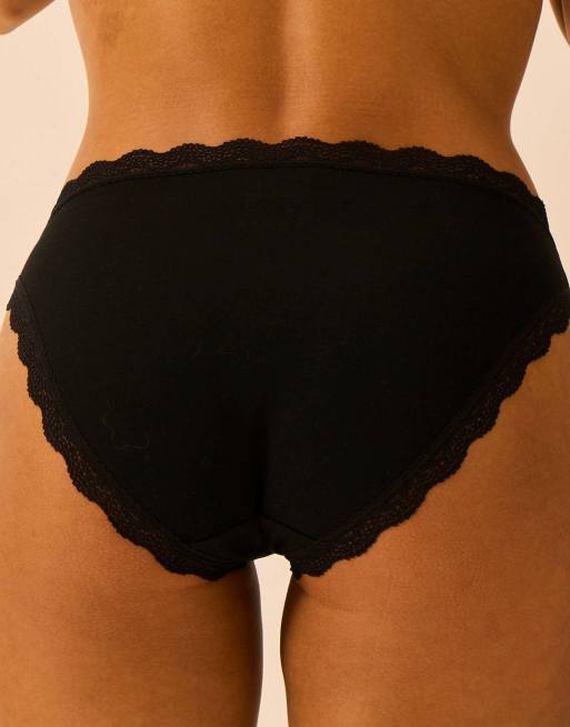 Stripe and Stare Mid rise high leg knicker four pack in multi, 5 of 7
