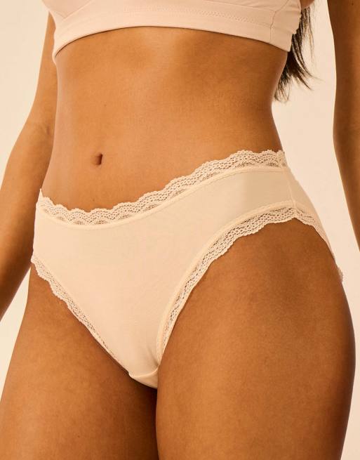 Stripe and Stare Mid rise high leg knicker four pack in multi, 7 of 7