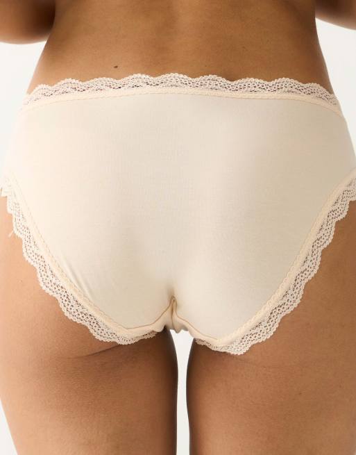 Stripe and Stare Original knicker four pack in beige, 2 of 7