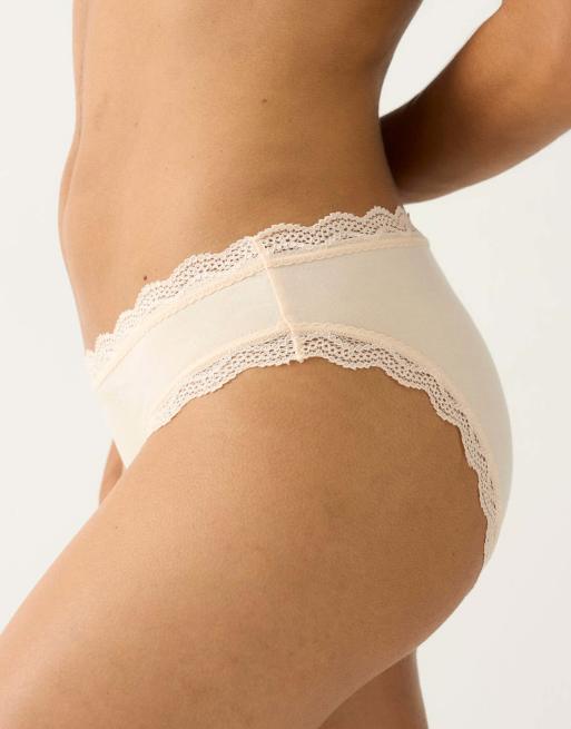 Stripe and Stare Original knicker four pack in beige, 7 of 7