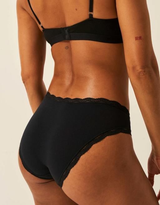 Stripe and Stare Original knicker four pack in black, 7 of 7