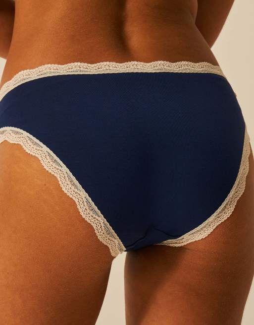 Stripe and Stare Original knicker four pack in blue, 2 of 7