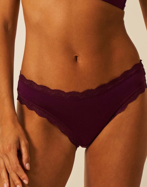 Stripe and Stare Original knicker four pack in burgundy, 3 of 7