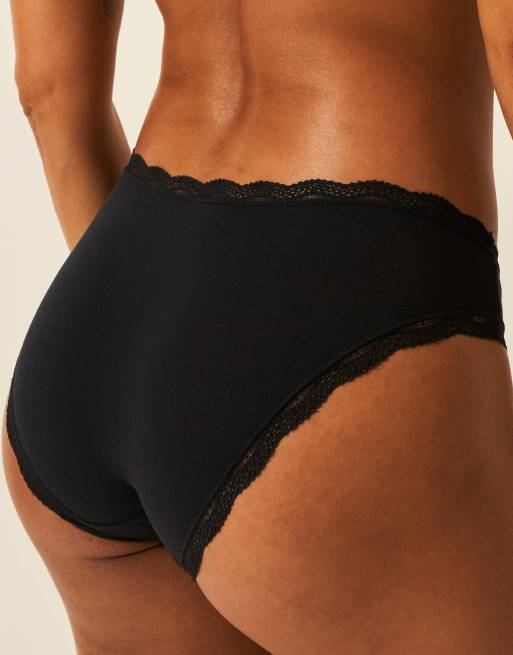 Stripe and Stare Original knicker four pack in burgundy, 4 of 7