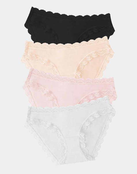 Stripe and Stare Original knicker four pack in multi - view 1