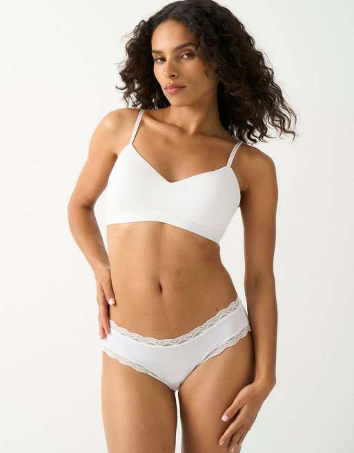 Stripe and Stare Original knicker four pack in white, 4 of 7